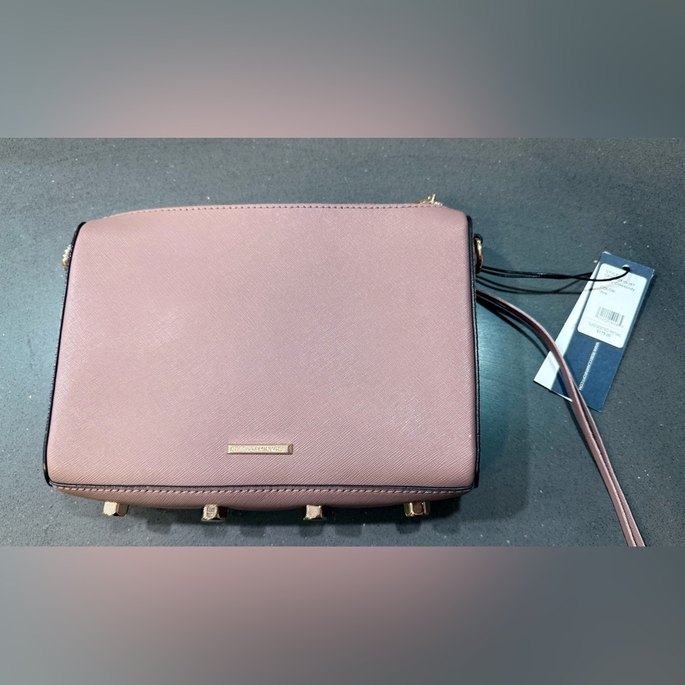 Rebecca Minkoff Mauve Avery Crossbody Bag with Gold Chain. NWT - Picture 4 of 5